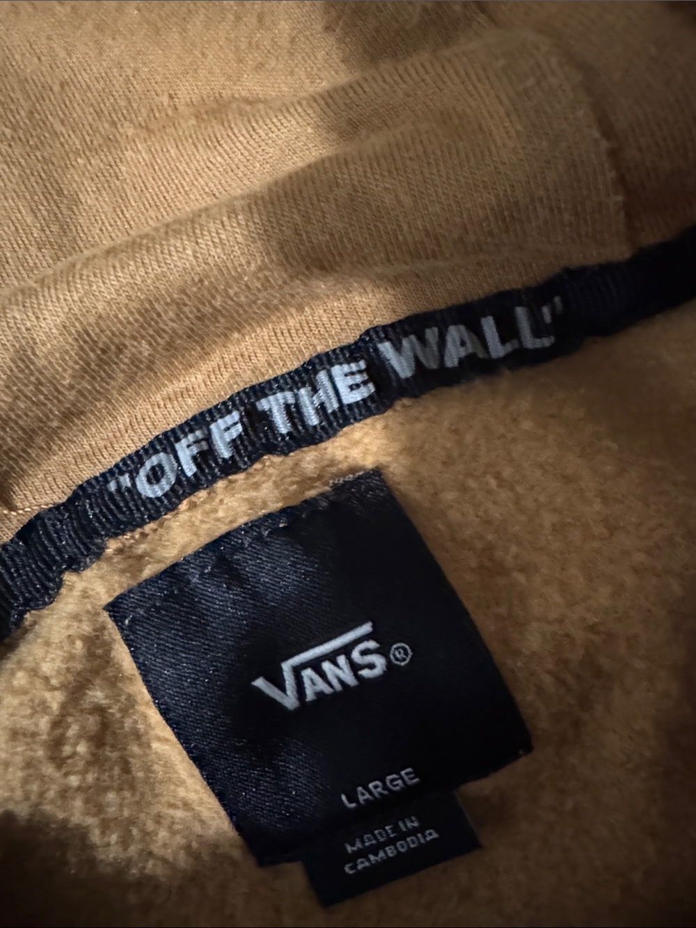 Vans Caramel Hoodie with White Floral Logo - Picture 2 of 2